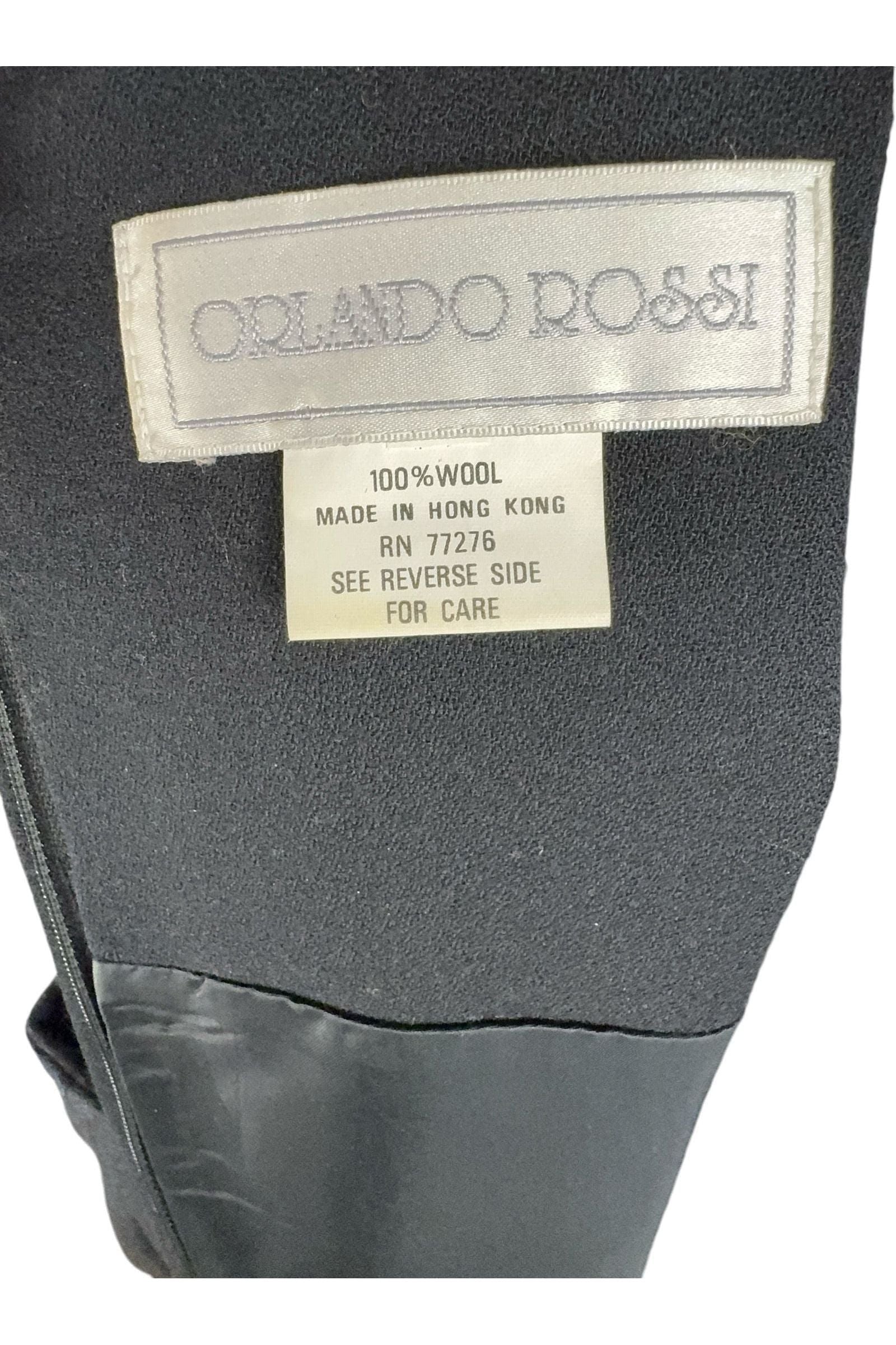 1980s Vintage Orlando Rossi Wool Dress and Jacket Set