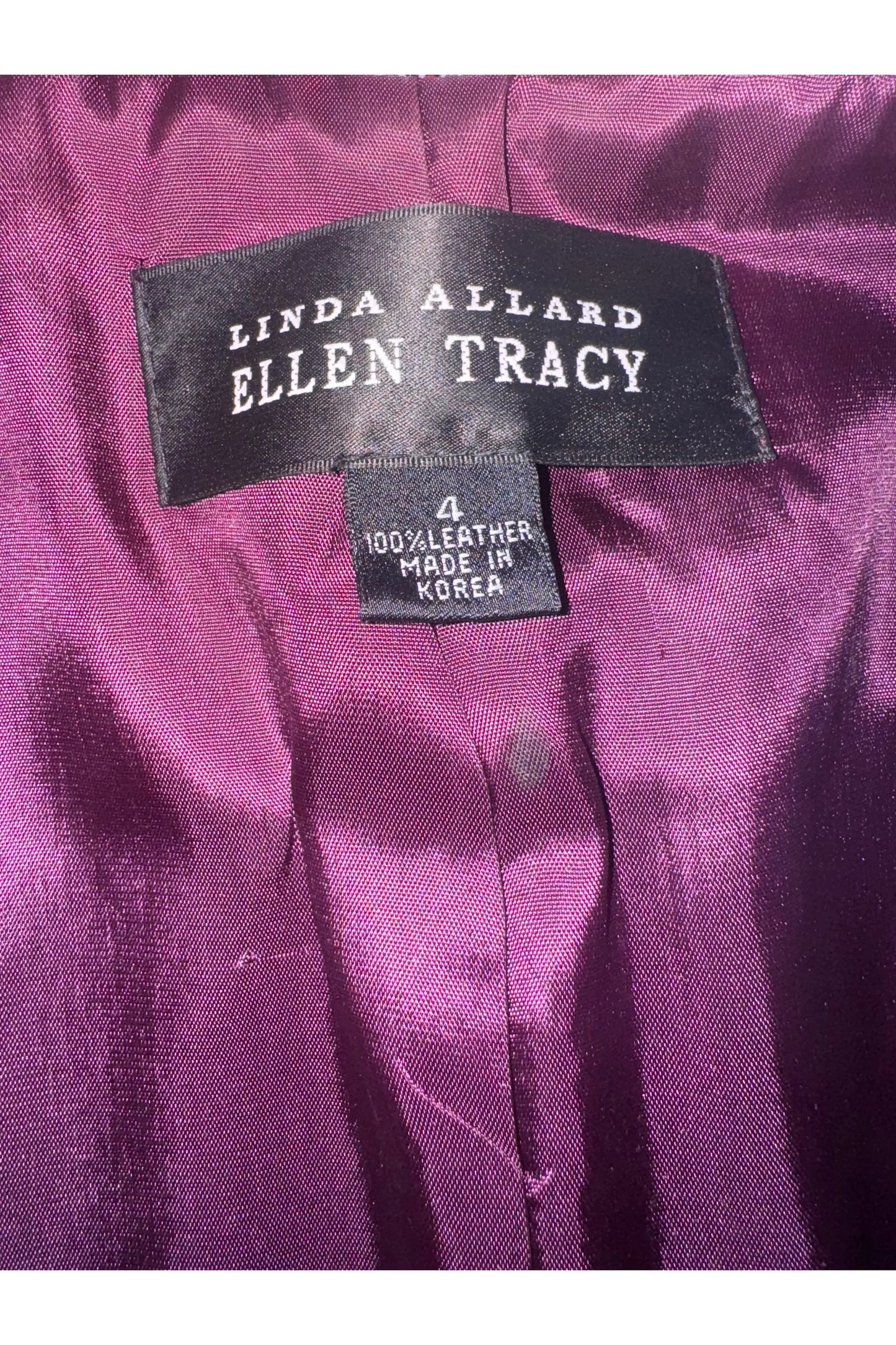 1990s Linda Allard for Ellen Tracy Python-Embossed Leather Blazer M