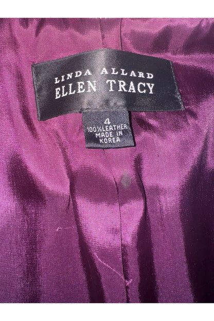 1990s Linda Allard for Ellen Tracy Python-Embossed Leather Blazer M