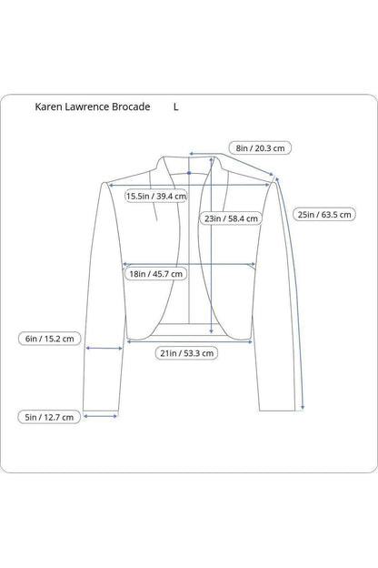 1980s Karen Lawrence Floral Brocade Jacket with Union Tags L