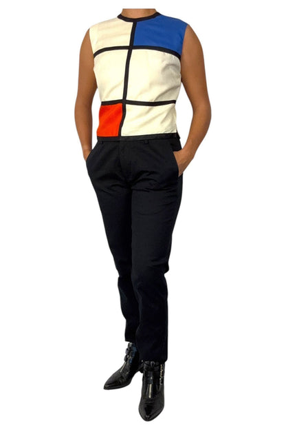 1960s Vintage "Weber Original" Mondrian-Inspired Sleeveless Top XS/S