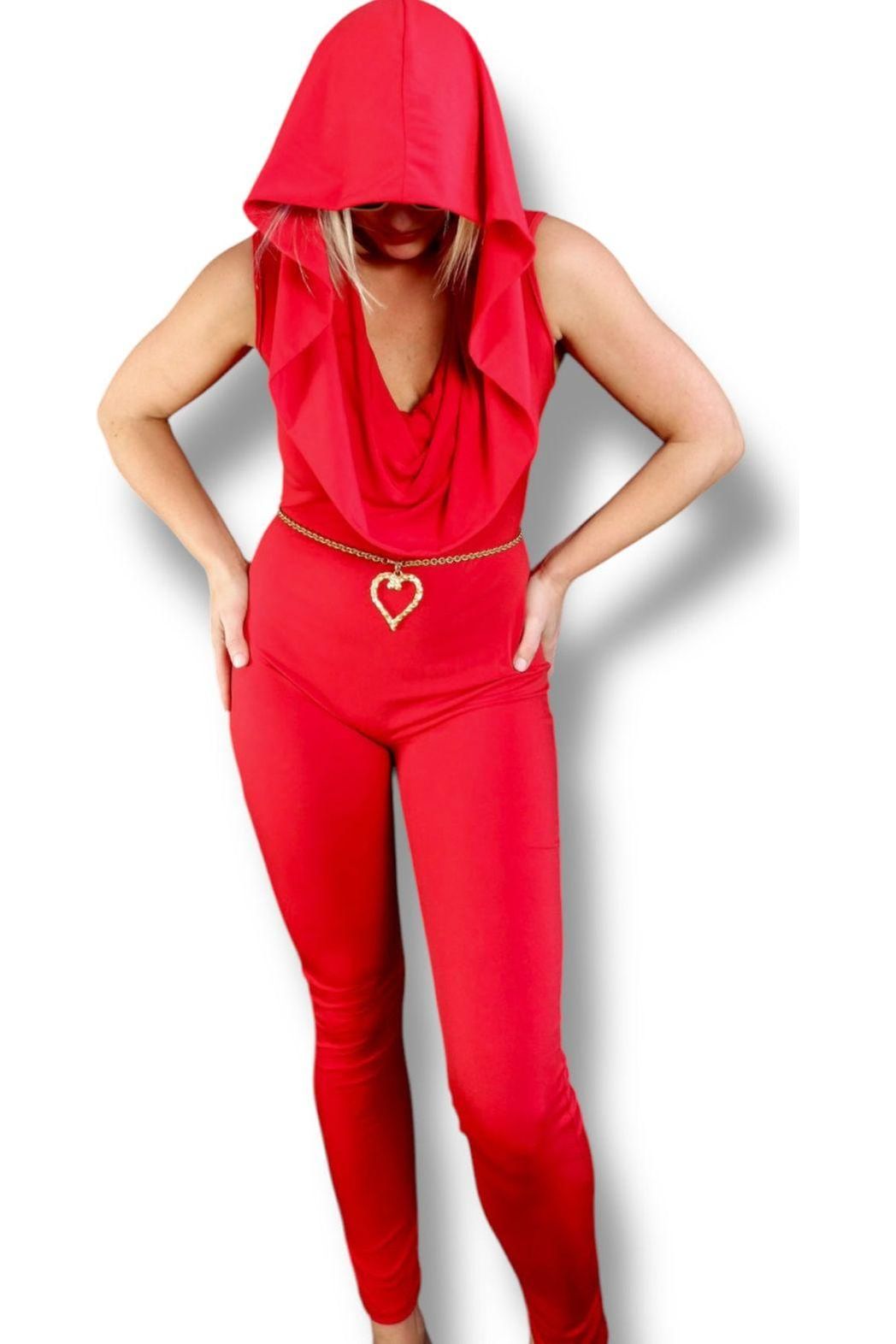 Fashion Love “Little Red Riding Hood” Jumpsuit – Made in USA
