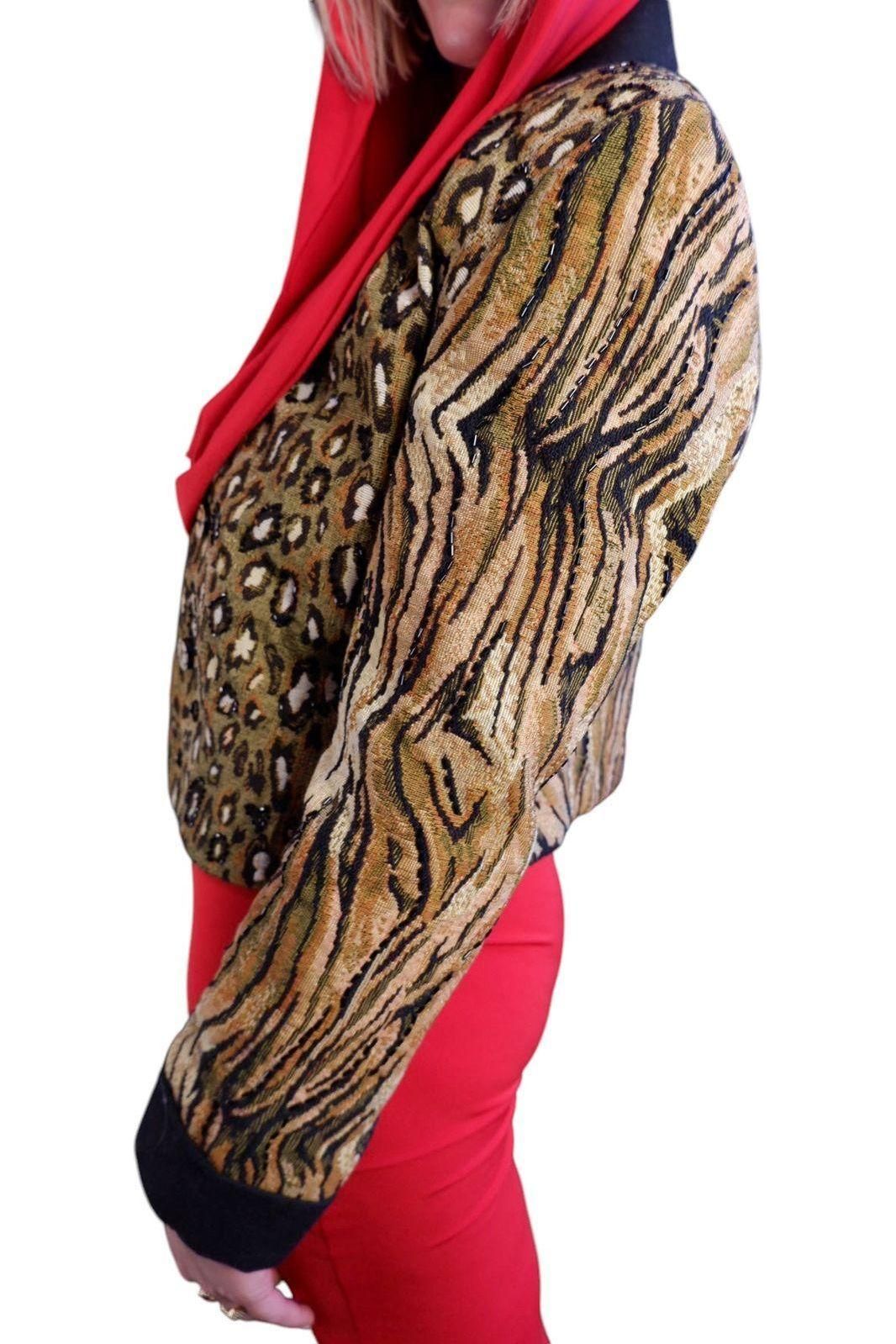 1980s/90s Deadstock Jacobson’s Detroit Animal Print Jacket – Original Tags XS/S