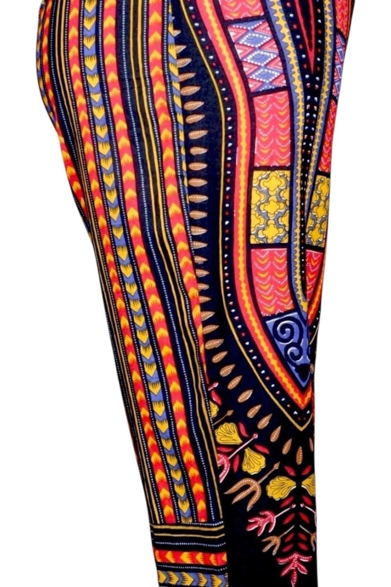 90s/y2k Vintage D & G Multicolor Geometric Print Flared Pants XS