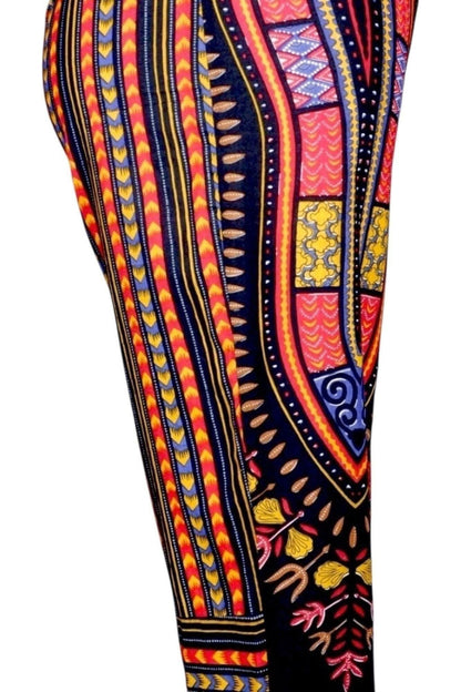 90s/y2k Vintage D & G Multicolor Geometric Print Flared Pants XS