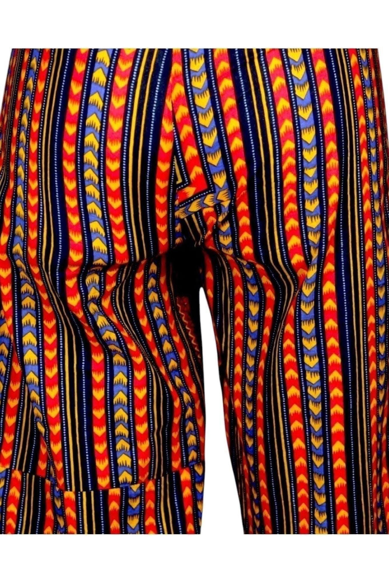 90s/y2k Vintage D & G Multicolor Geometric Print Flared Pants XS