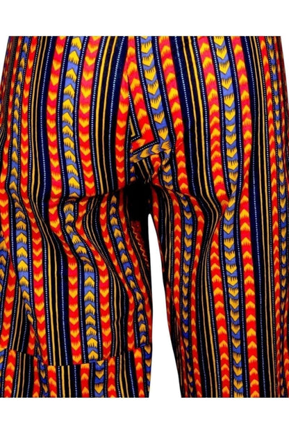 90s/y2k Vintage D & G Multicolor Geometric Print Flared Pants XS