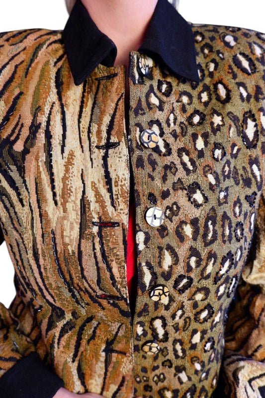 1980s/90s Deadstock Jacobson’s Detroit Animal Print Jacket – Original Tags XS/S