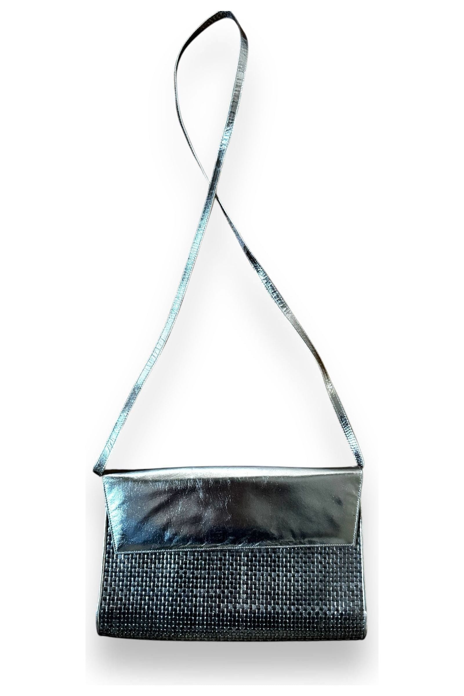 1970s Charles Jourdan Gun Metal Leather Shoulder Bag – Made in France