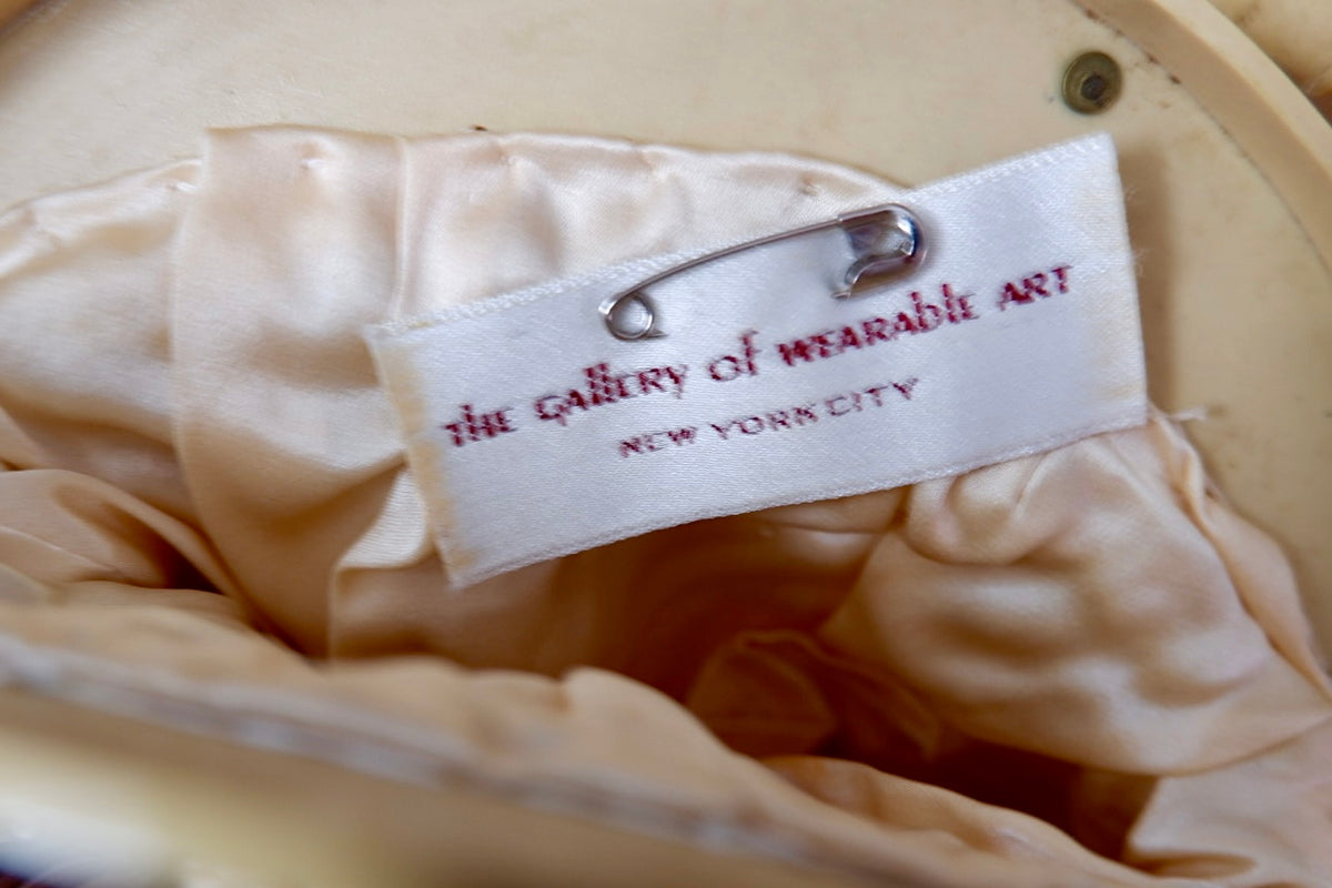 The Gallery of Wearable Art New York City label inside satin lining