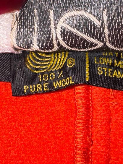Woolmark 100% pure wool tag inside Merle Chicago coat