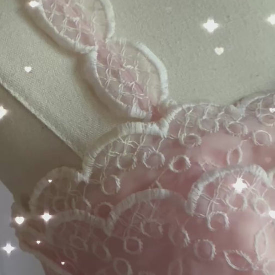 1950s Pink Lace Cupcake Dress – Tiered Ruffles & Romance